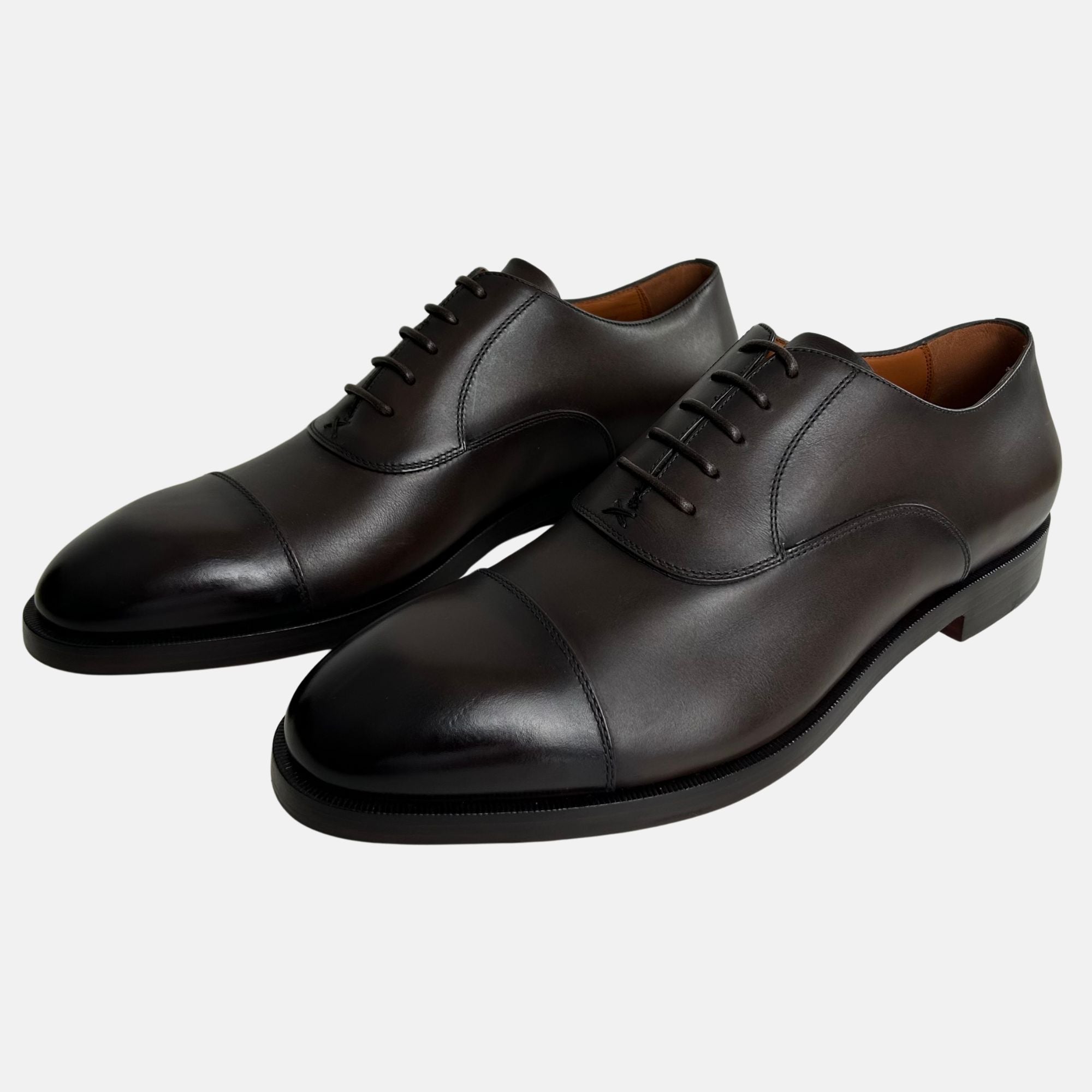 Dark Brown Torino Oxford Shoes made of Calfskin (UK 11,5)