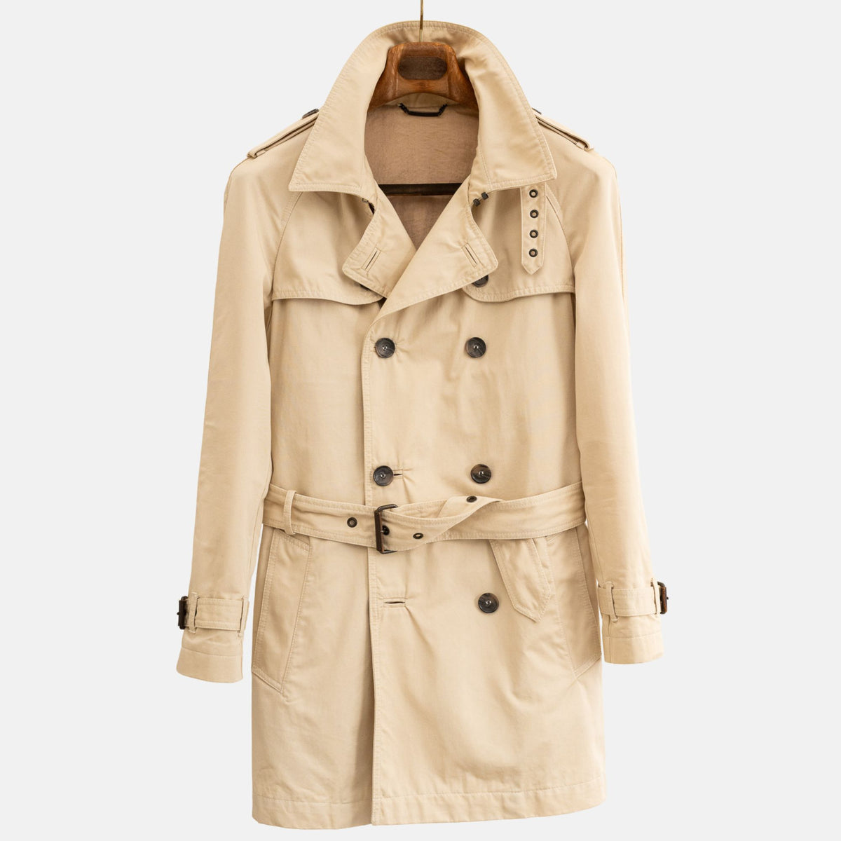 Beiger Trenchcoat aus Baumwolle (EU 48)