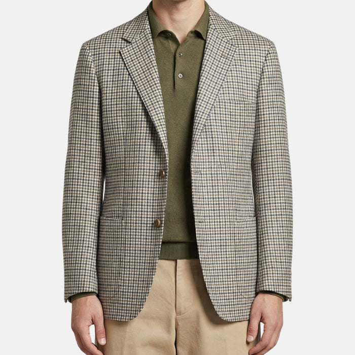 Mehrfarbiger Blazer aus Kaschmir/Wolle (EU 53)