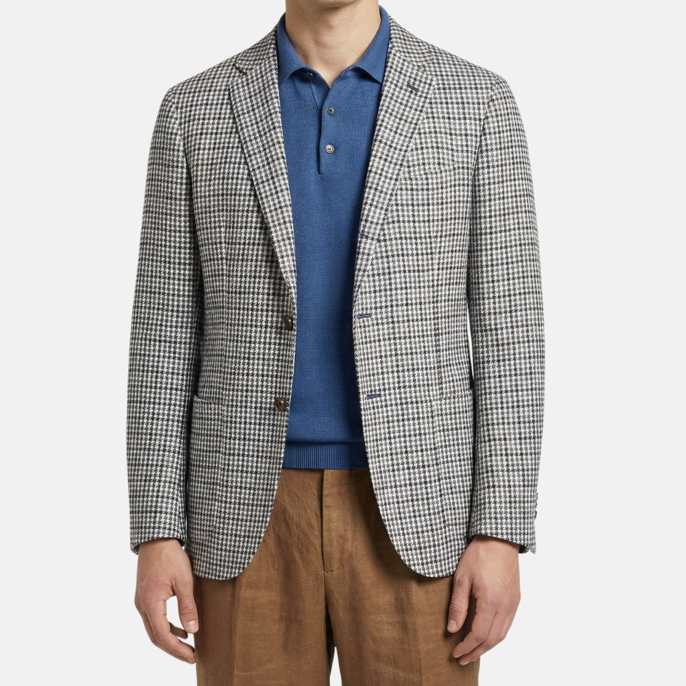 Multicolored Blazer made of Cotton/Linen (EU 50)