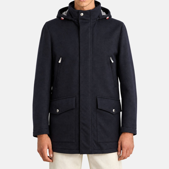Brunello Cucinelli Cashmere Down Parka Navy (EU 46 / EU 48)