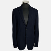 Navy Jersey Jacket made of Wool/Cotton (52)