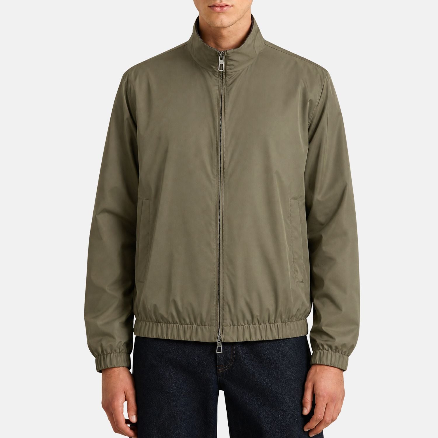 Green/Grey "Windmate" Cashmere Reversible Bomber (EU 48)