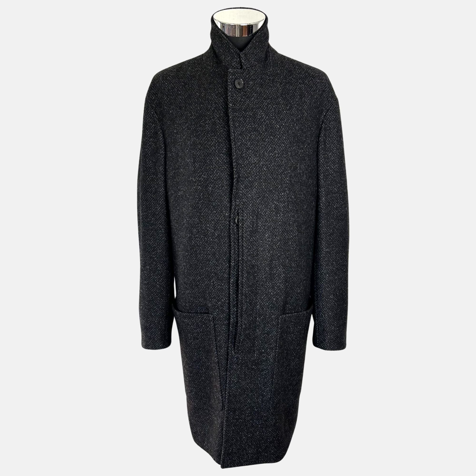 Charcoal Grey Overcoat made of Wool/Alpaca (48)