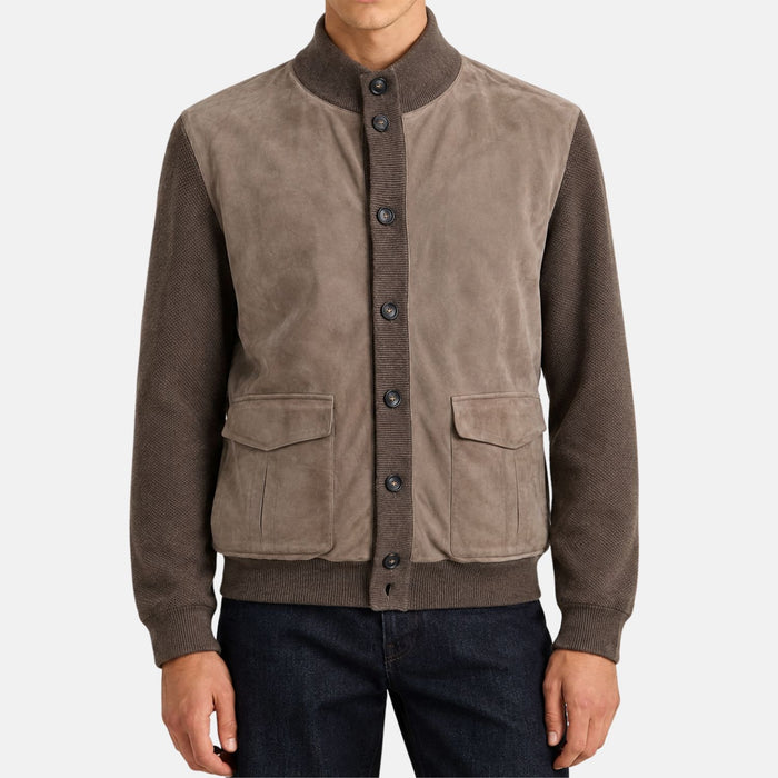 Loro Piana Baby Cashmere Suede Cardigan Brown (EU 54)