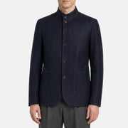 Navy Wool Jacket "Il Conte" made of Wool (Vellus Aureum) (EU 54)