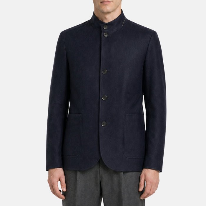 Navy-Wolljacke „Il Conte“ aus Wolle (Vellus Aureum) (EU 54)