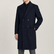 Navy Double-Breasted Coat made of Wool/Cashmere (EU 48)