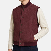 Bordeaux Vest made of Suede (L)
