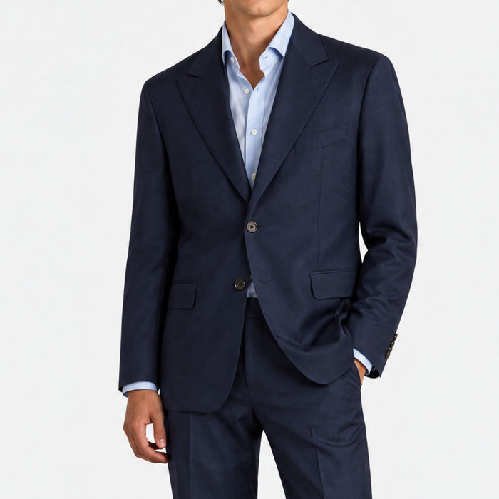 Navy Blue Suit Virgin Wool 52