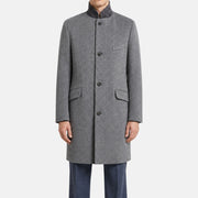Grey Cashmere Coat "Martingala" (M)