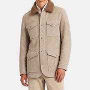 Beige Field Shearling Jacket (S)