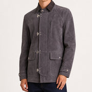 Grey Suede Fireman's Jacket (M)