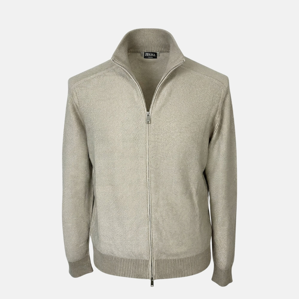 Ecru  Cardigan made of Cashmere/Silk (EU 50)