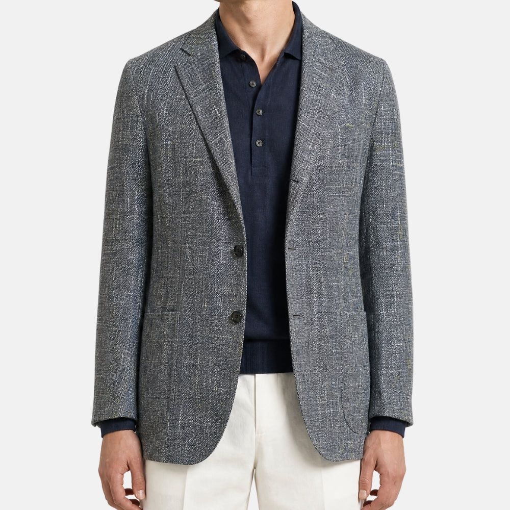 Multicolored Blazer made of Virgin Wool / Silk (EU 54)