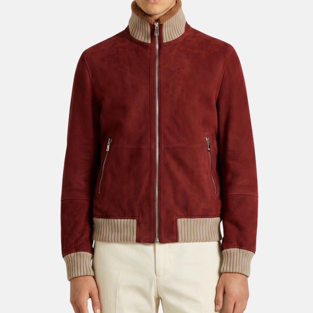 Red Shearling Jacket (M)