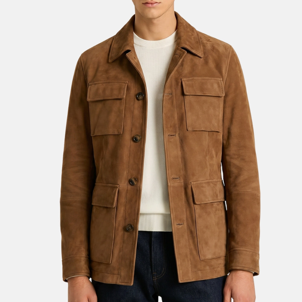 Brown Traveller Shearling Field Jacket (M)