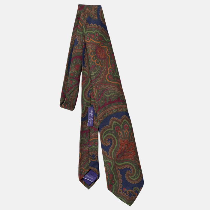 Mehrfarbige Paisley-Krawatte aus Seide