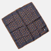 Black/Brown Pocket Square Made of Silk