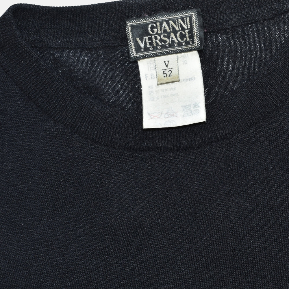 Black Cashmere/Silk/Wool Sweater (EU 52)