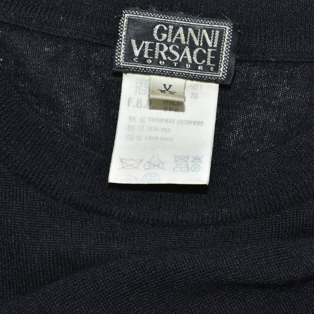 Black Cashmere/Silk/Wool Sweater (EU 52)