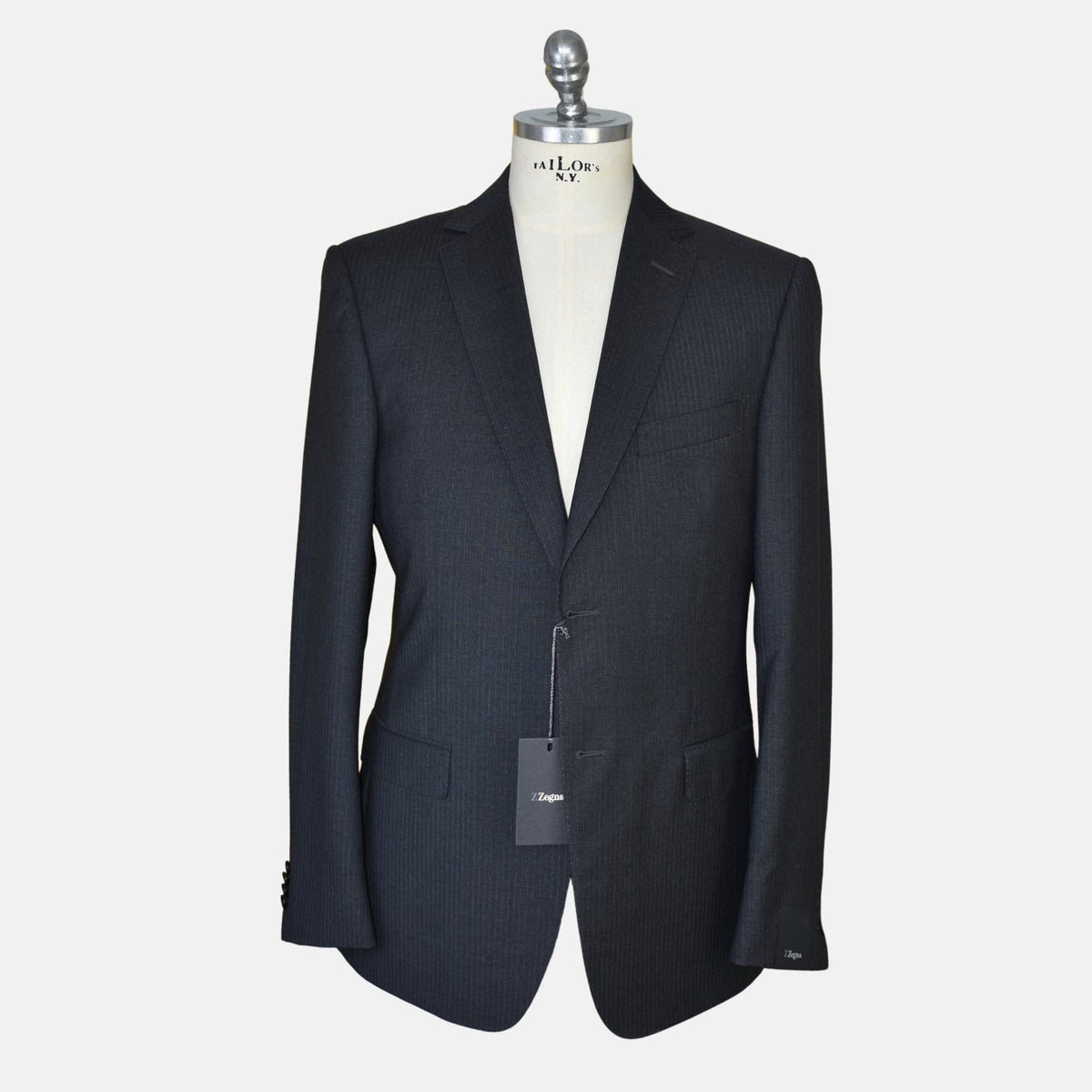 Charcoal Pinstripe City Wool Suit