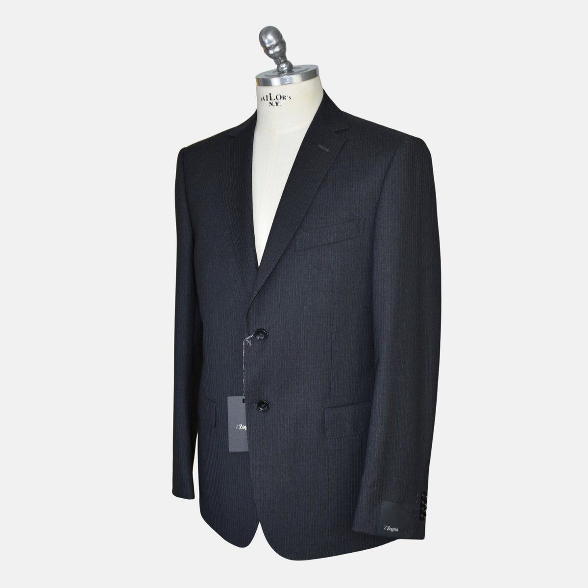 Charcoal Pinstripe City Wool Suit