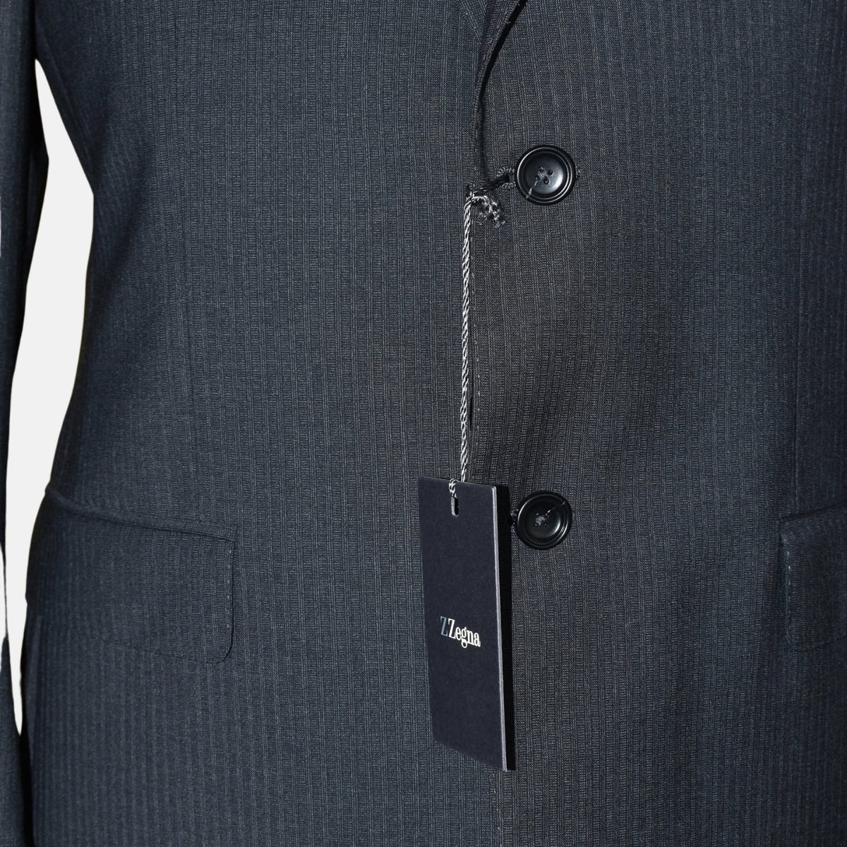 Charcoal Pinstripe City Wool Suit