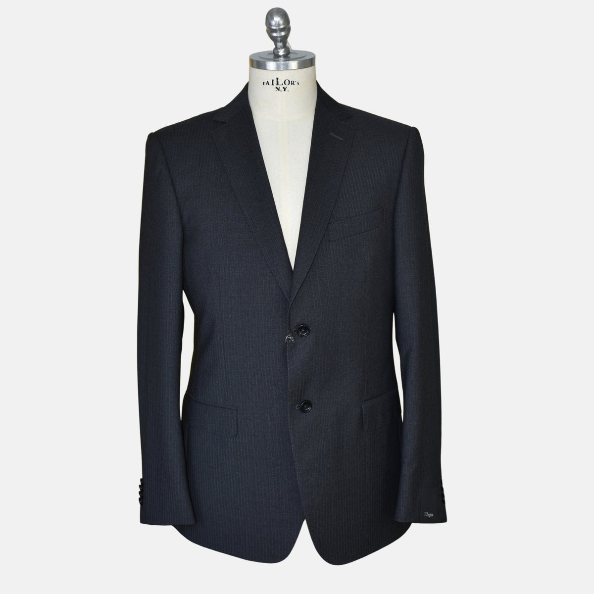 Charcoal Pinstripe City Wool Suit