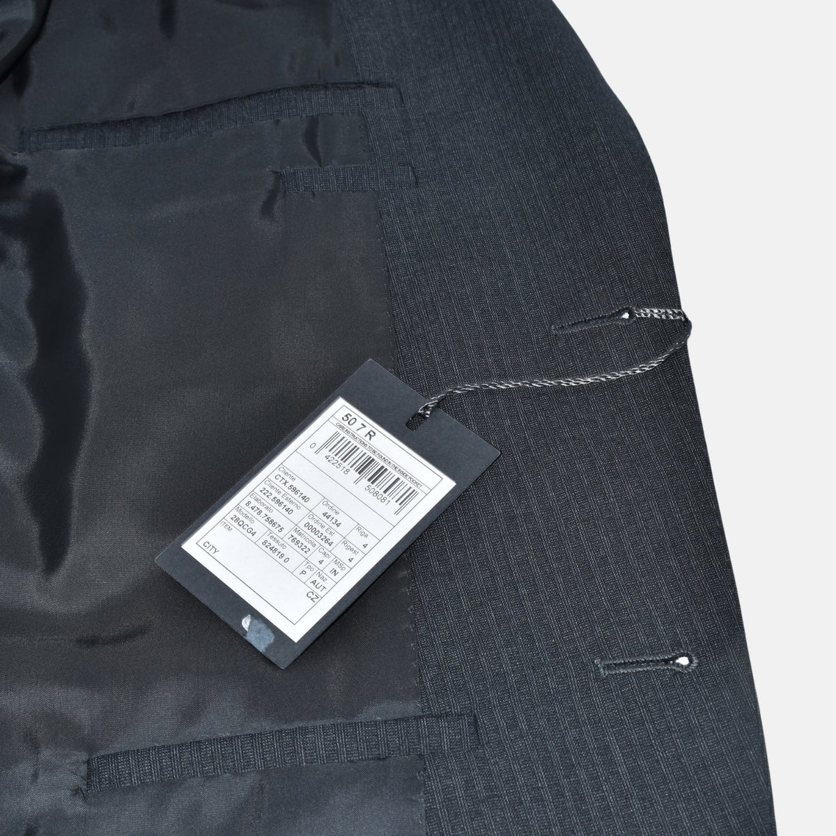 Charcoal Pinstripe City Wool Suit