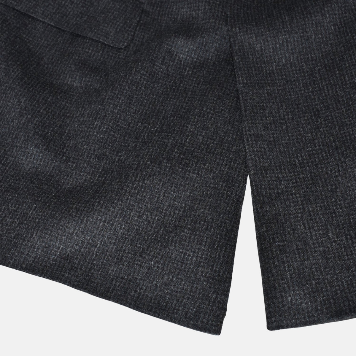 Charcoal Checked Wool-Angora Blazer