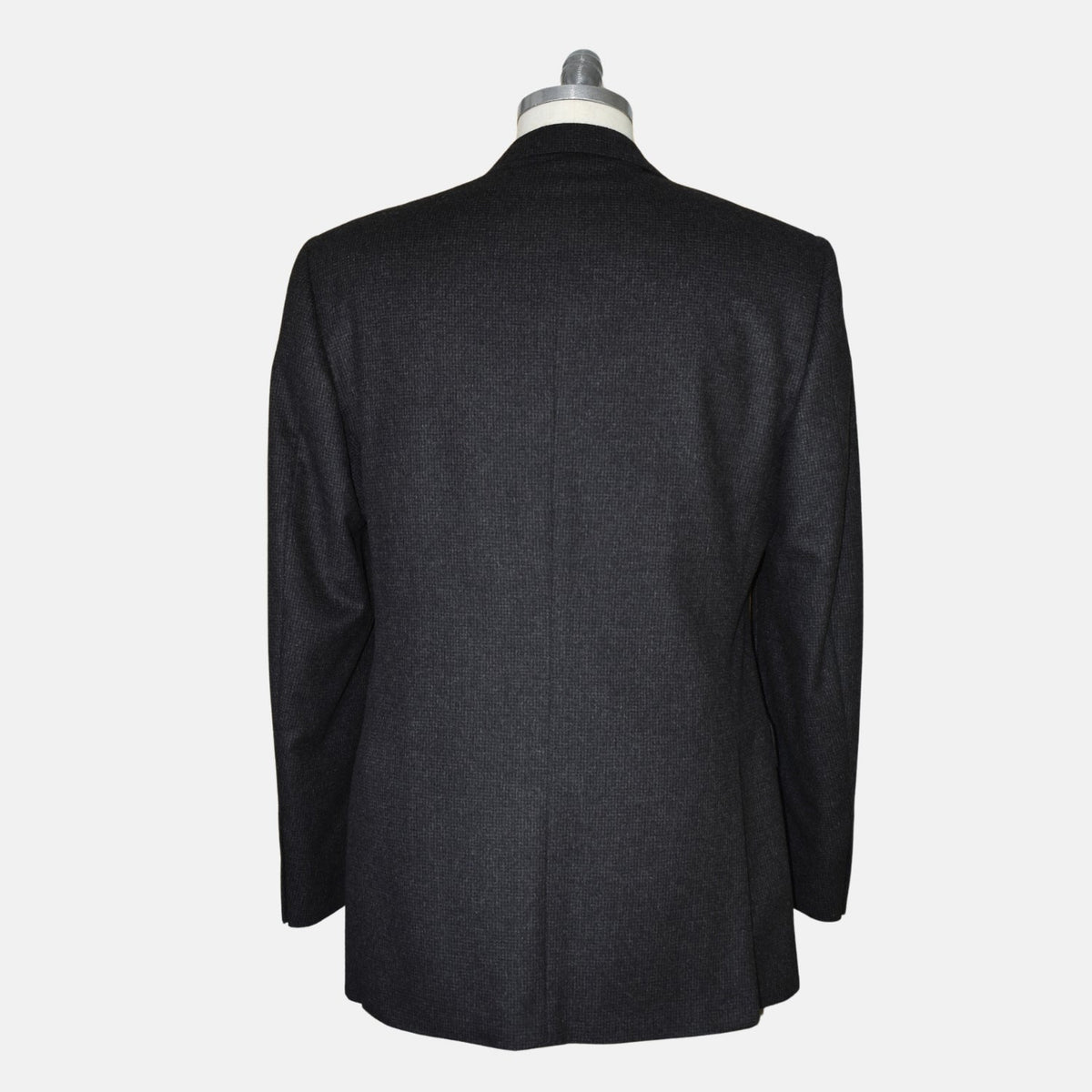 Charcoal Checked Wool-Angora Blazer