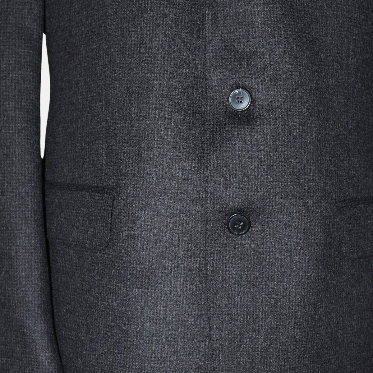 Charcoal Checked Wool-Angora Blazer