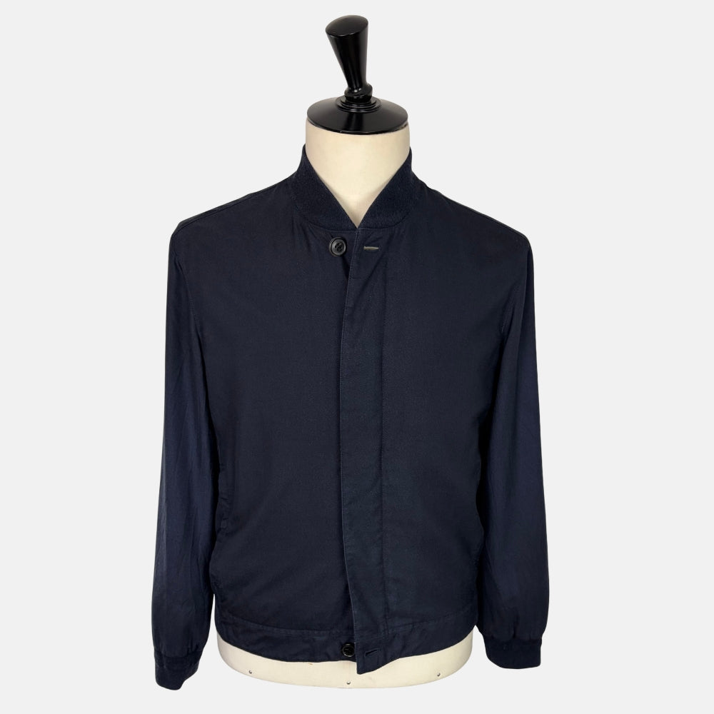 Cashmere Silk Bomber Navy