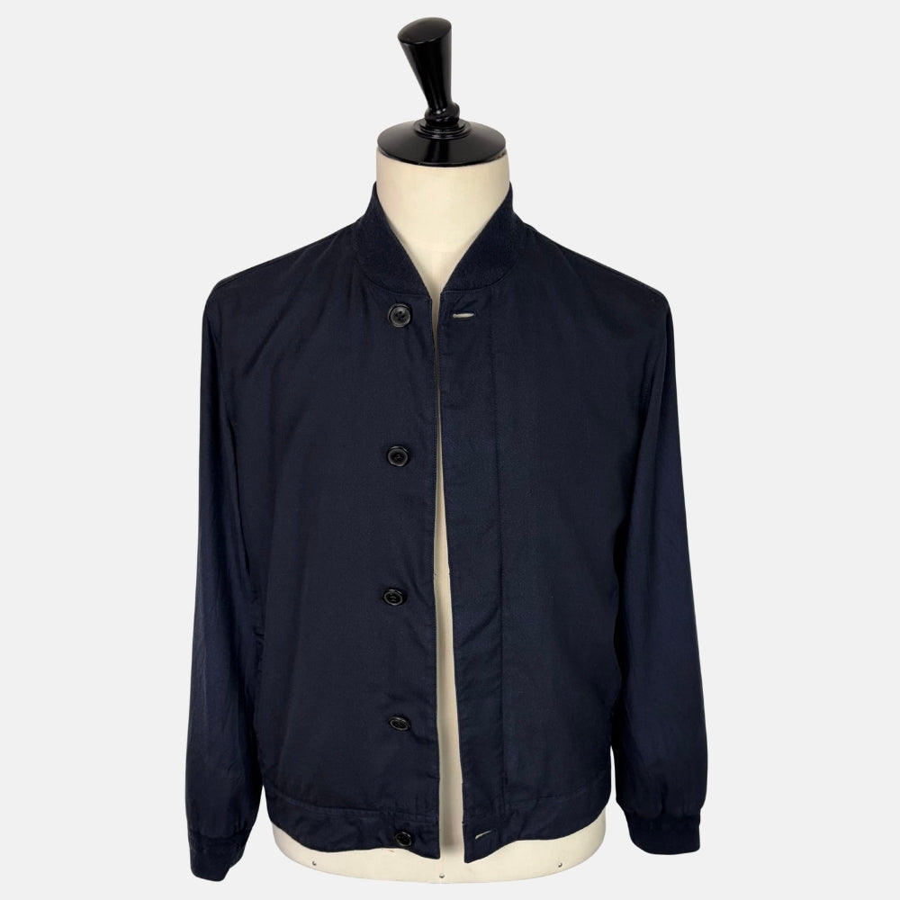 Cashmere Silk Bomber Navy
