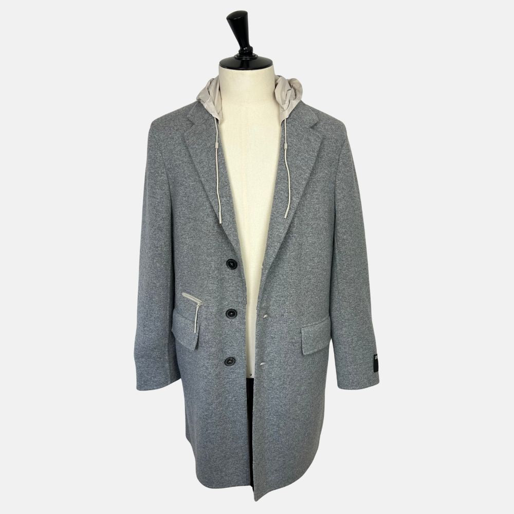 Jerseywear Coat Grey Detachable Hood