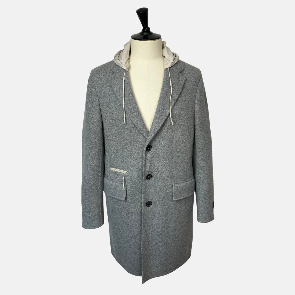 Jerseywear Coat Grey Detachable Hood