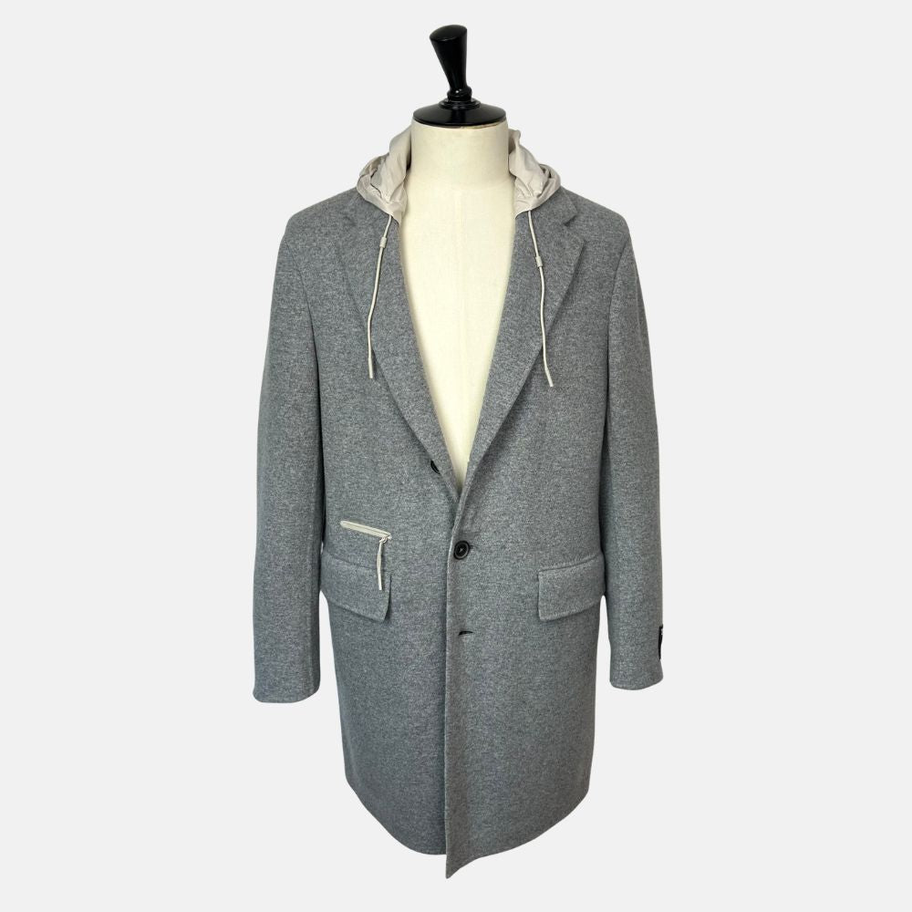 Jerseywear Coat Grey Detachable Hood