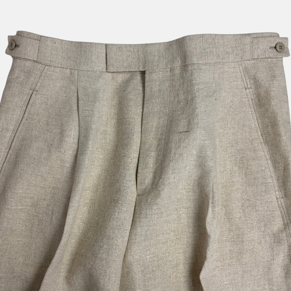 XXX Linen Silk Hemp Trousers Ecru