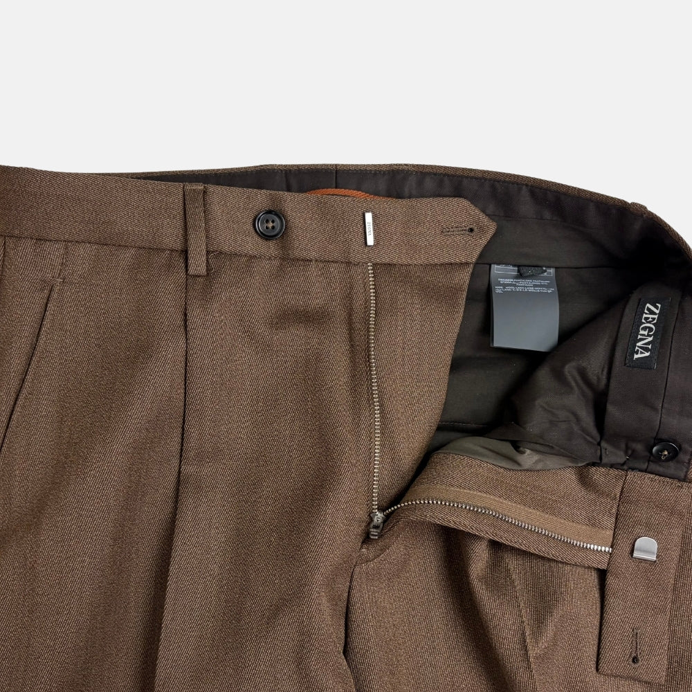 Wool Trousers Brown