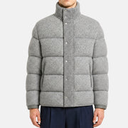 Grey Bomber Jacket made of Cashmere/Leather Details (EU 48)