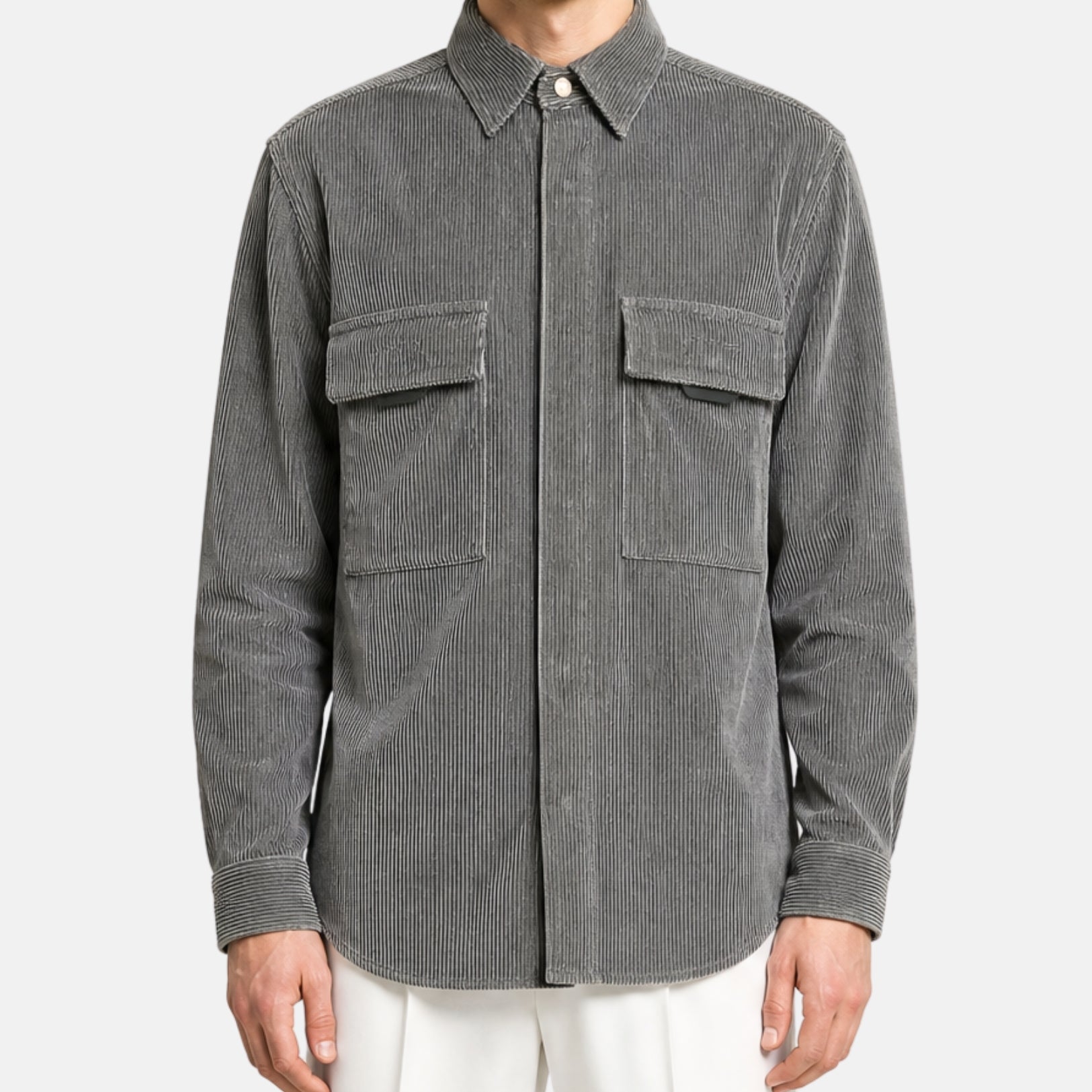 Grey Overshirt made of Cotton/Cashmere (M)