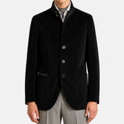 Black Il Conte Corduroy Cashco Jacket (EU 46)