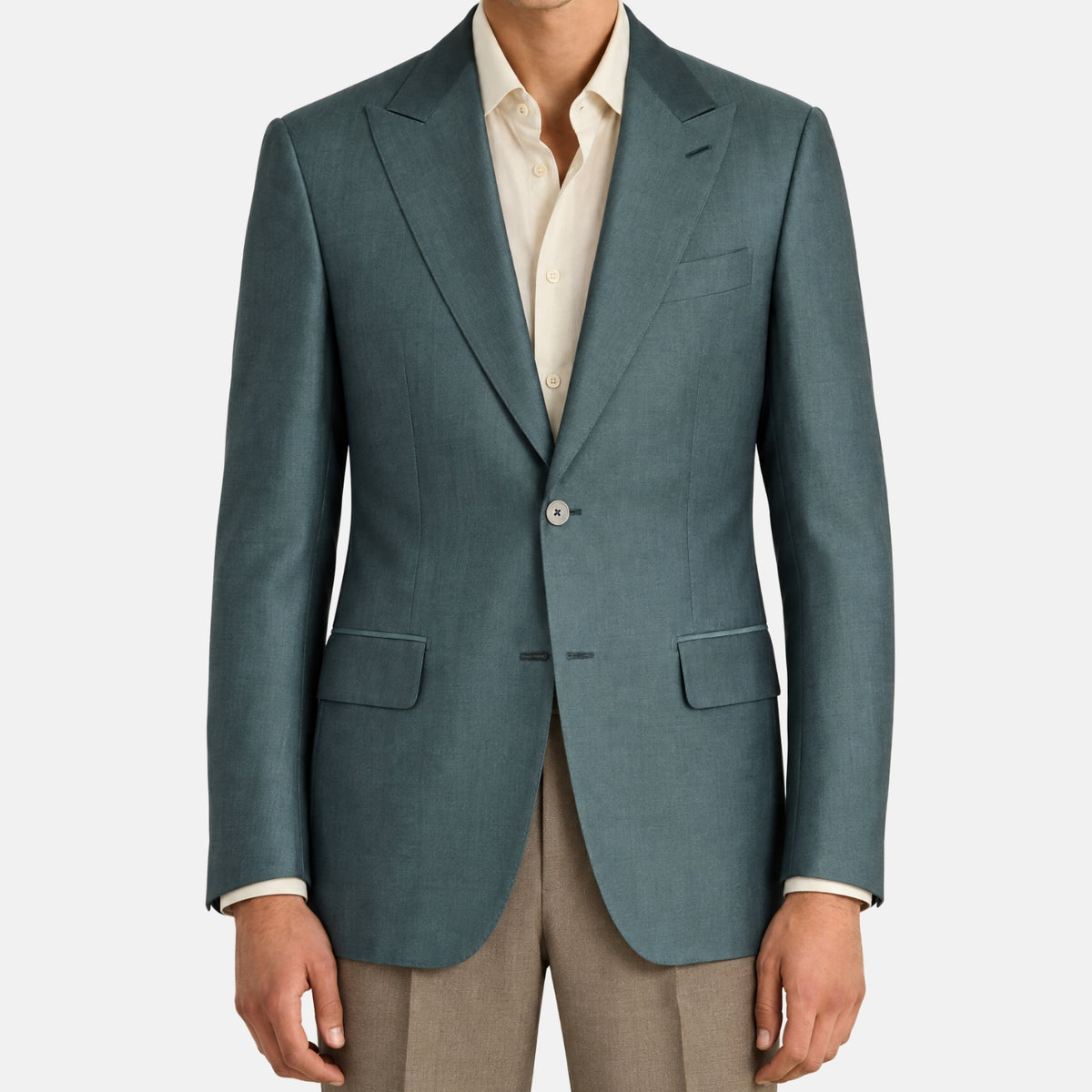 Green Blazer made of Silk (EU 50)