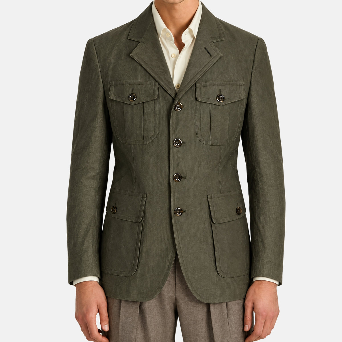 Tom Ford Cotton Twill Field Jacket Army Green (EU 52)