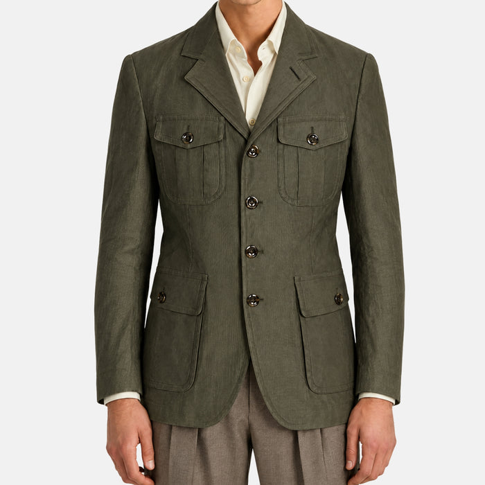 Tom Ford Cotton Twill Field Jacket Army Green (EU 52)
