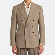 Loro Piana Lotus Flower Double-Breasted Jacket Beige (EU 54)