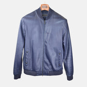 Dark Blue Jacket made of Leather (M)