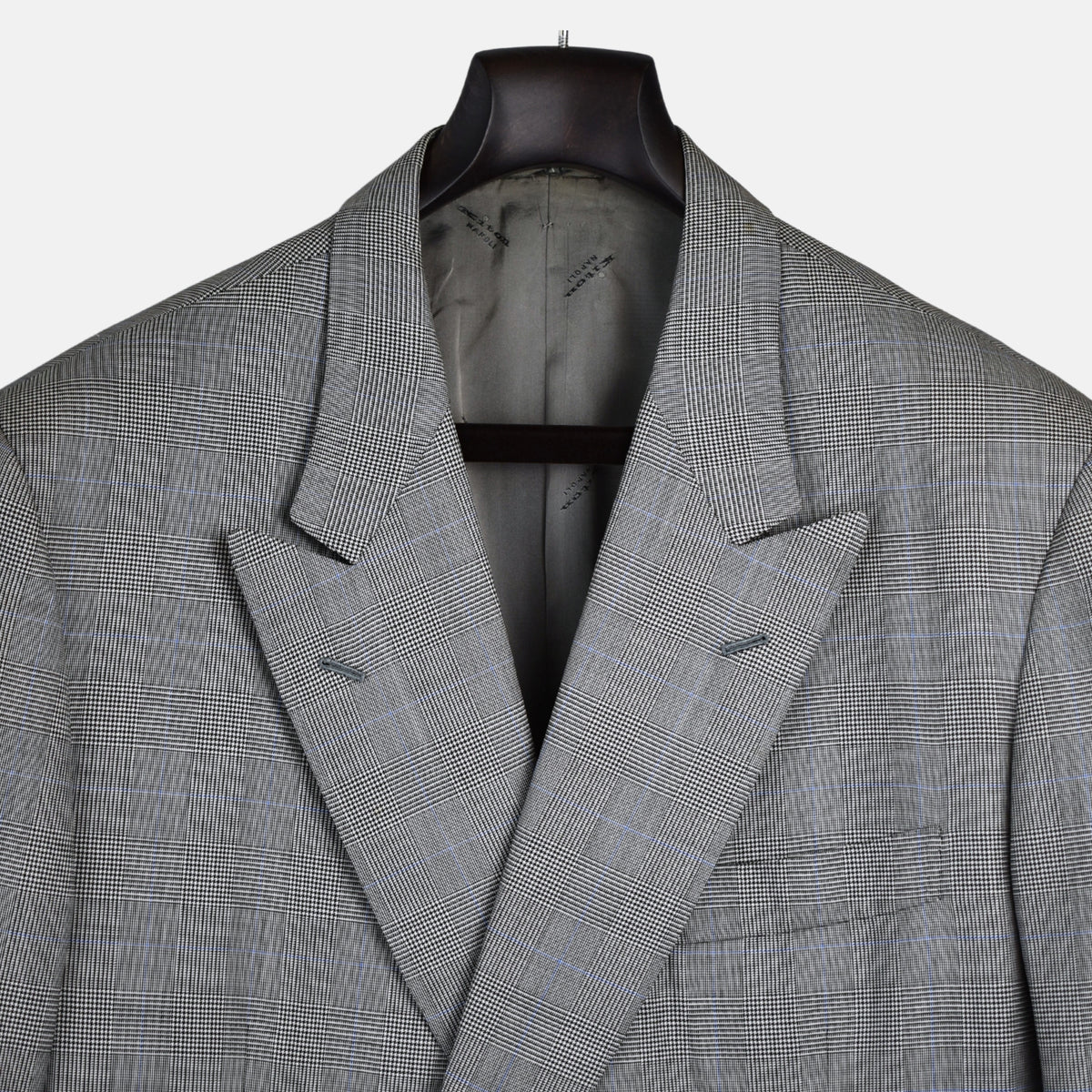 Multicoloured Double Breasted Checkered Suit made of Wool (EU 56)