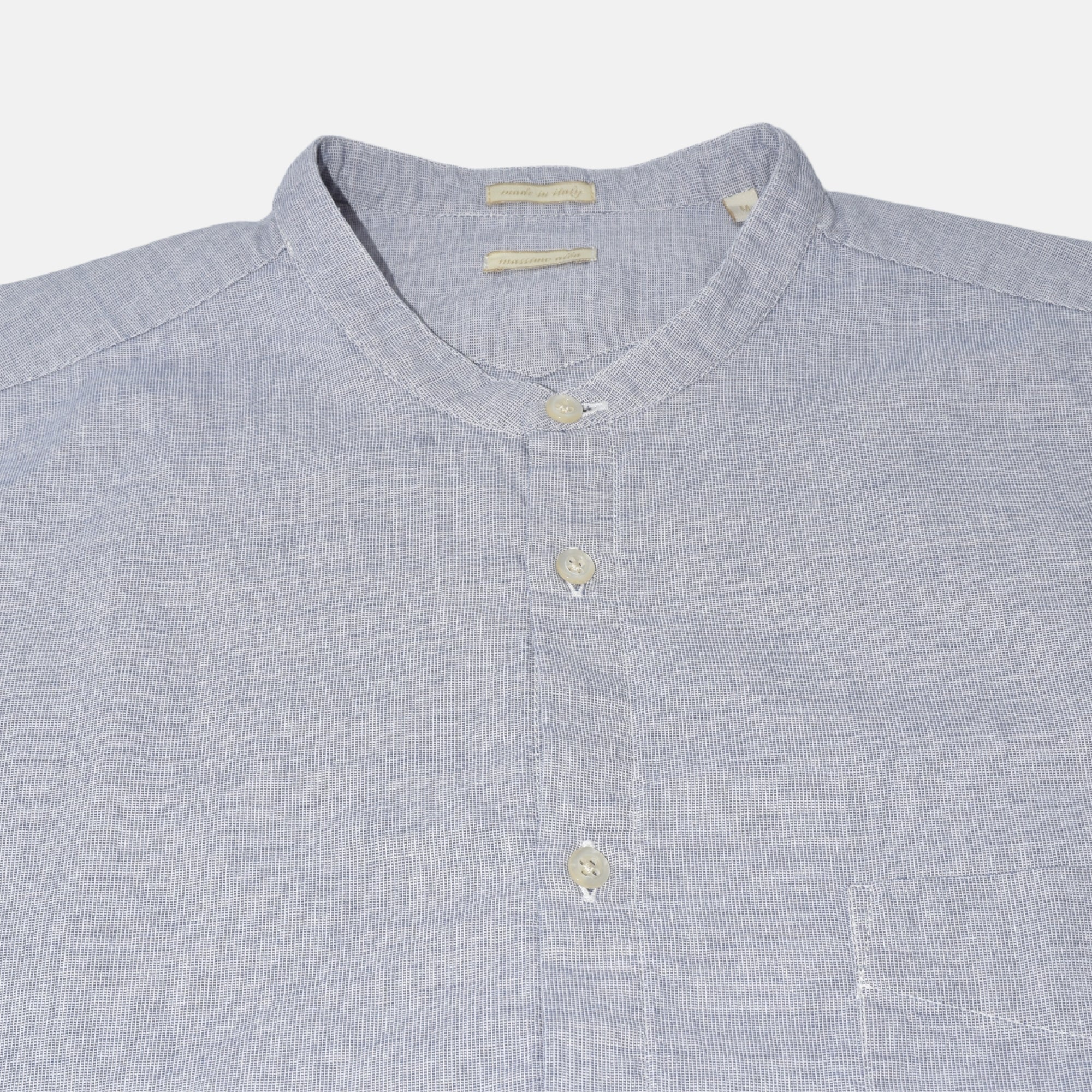 Light Blue Melange Shirt made of Cotton (M)